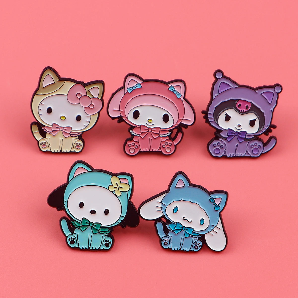 Cute Cat Enamel Pin Kawaii Anime Brooch Pines Lapel Pins Badge on Backpack Clothing Accessories Fashion Jewelry Girls Gifts