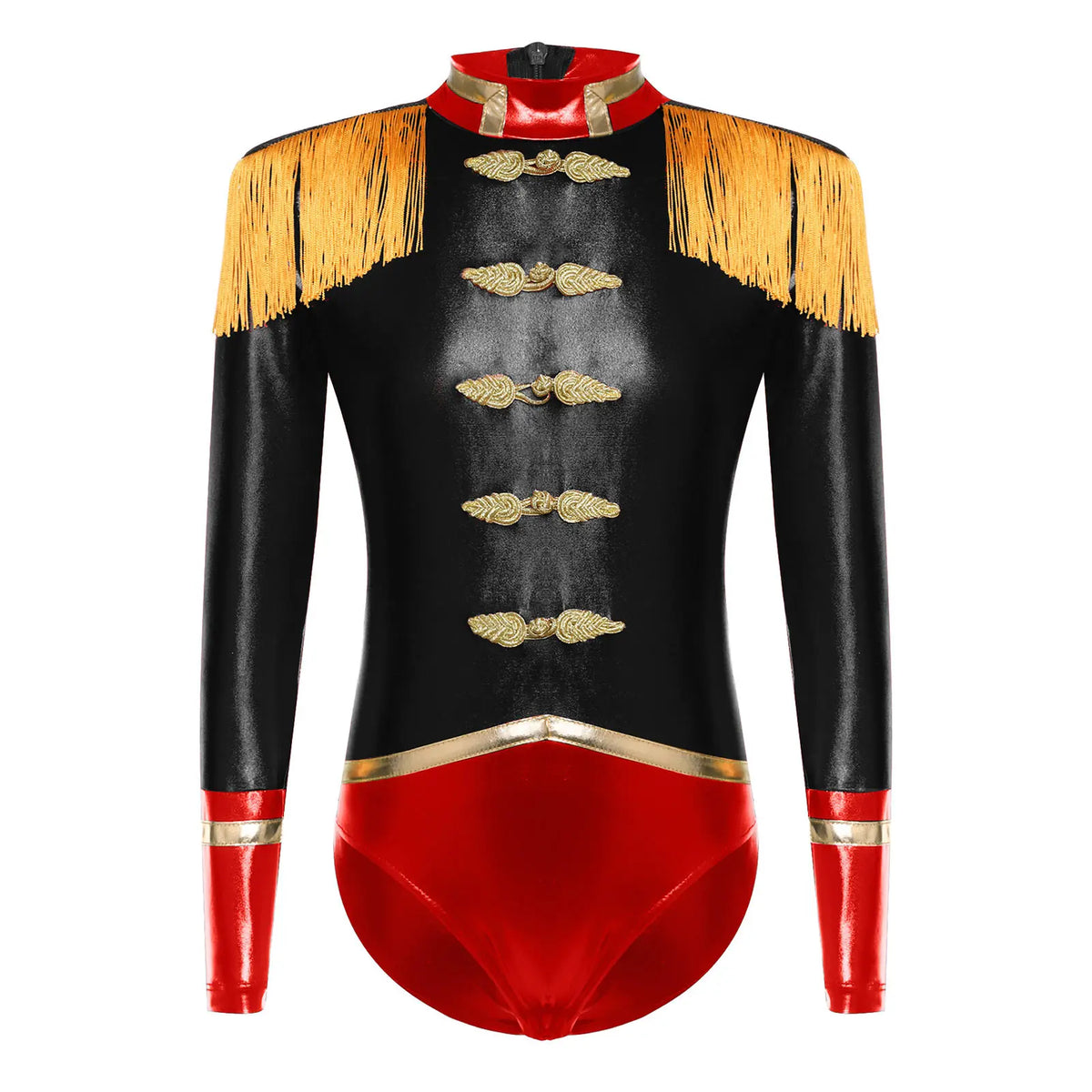 Halloween Costume Romper Circus Ringmaster Cosplay Carnival Party Shiny Sequins Leotard Dress Drum Majorette Magician Dress Up