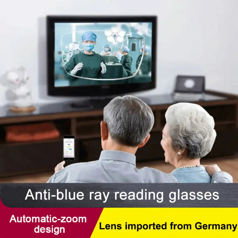 Automatic Zoom 100-700 Degree Reading Glasses Near And Far Anti-radiation Anti-blue Light Glasses