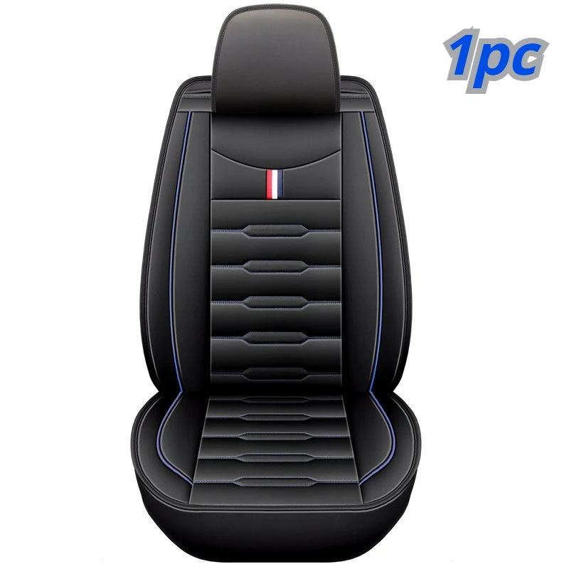 5- Seater Full Seat Universal Car Seat Cover, Breathable and Waterproof Faux Leather Automotive Seat Covers for Cars SUV Sedan