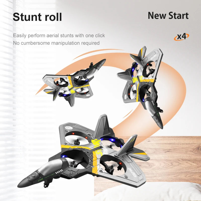 Mini Drone Rc Plane Aircraft 2Ch Remote Control Airplane Stunt Rolling Fighter Model Glider Foam Dron Children's Toys for boys