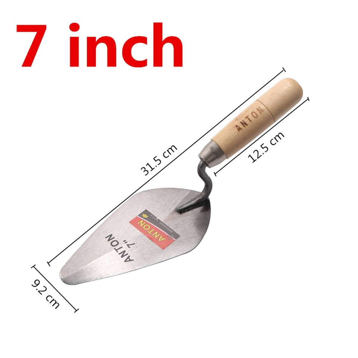 Carbon Steel Plastering Trowel 6 inch 7 inch Pointed Bricklaying Knife Round Wooden Handle Trowel Wall Brick Trowel Mason Tools