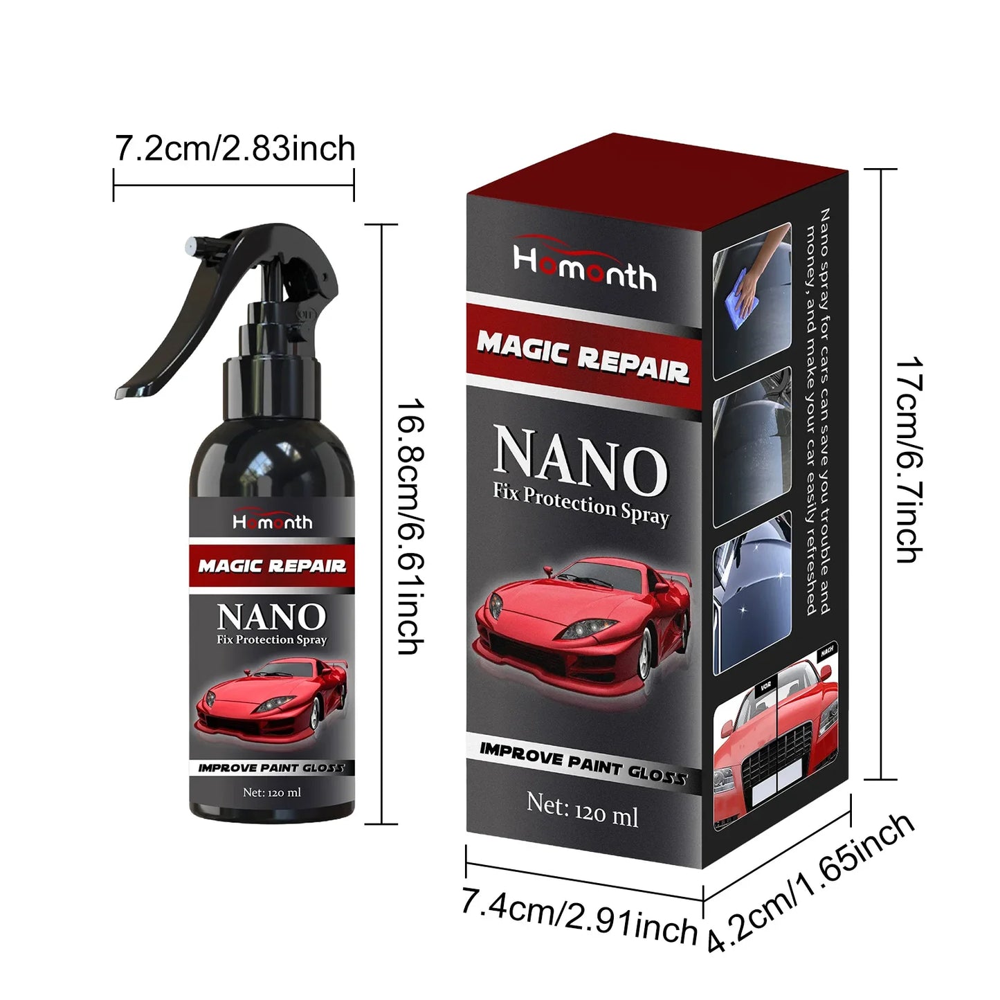 Graphene Nano Ceramic Car Coating Kit - Universal Professional Car Beauty, High Gloss Car Paint Protection, Long-Lasting Gloss