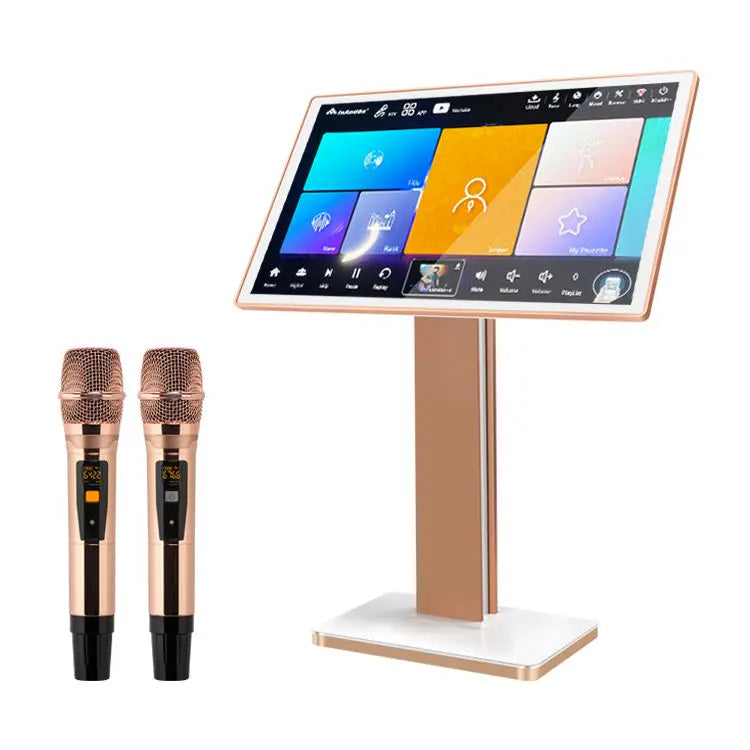 Karaoke Machine 21.5 Inch 4IN1 2t House Party Machine Karaoke Set Intelligent Song Selection Karaoke Player