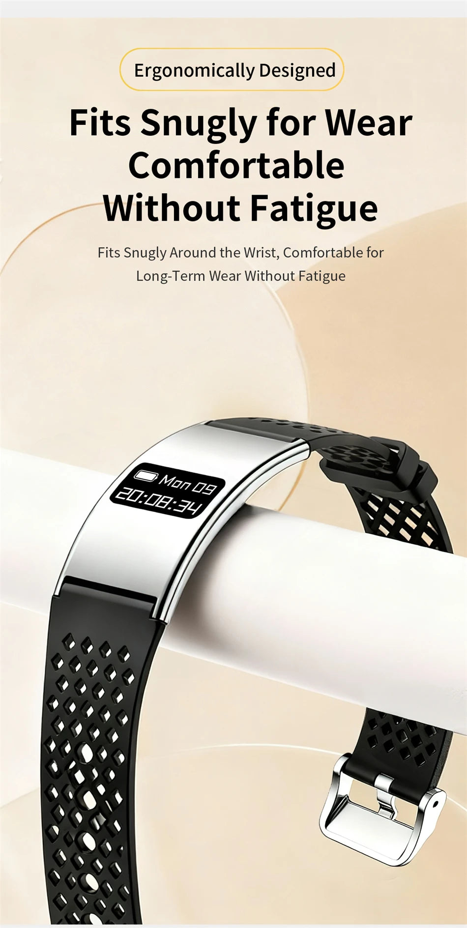 New Smart Bracelet Men Women Health Fitness Tracker Heart Rate HRV Monitor Sport Band Call Reminder Smart Watch for Android iOS