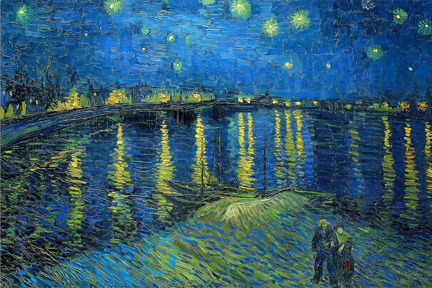 Starry Night Over The Rhone Puzzle Vincent Van Gogh Art Jigsaw 300/500/1000P Perfect Gift for Art Lovers Home Office Wall Decor