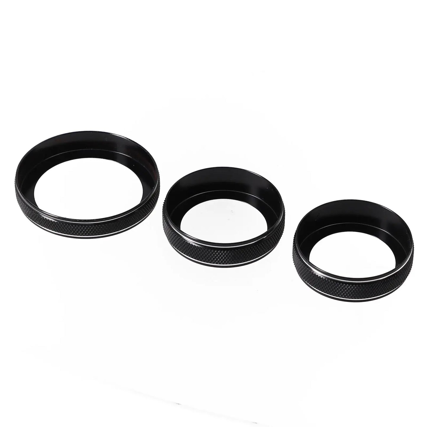 For Jeep Grand For Cherokee 2014 2015 2016 2017 2018 2019 2020 2021 Car Black AC Radio Switch Trim Ring Knob Covers 3pcs