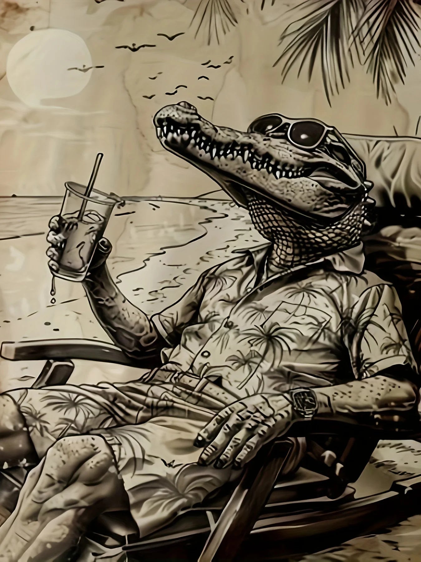 Men's Crocodile Graphic Print T-shirt Short Sleeve Crew Neck Tee Men's Clothing For Summer Outdoor Sportswear Casual T shirts