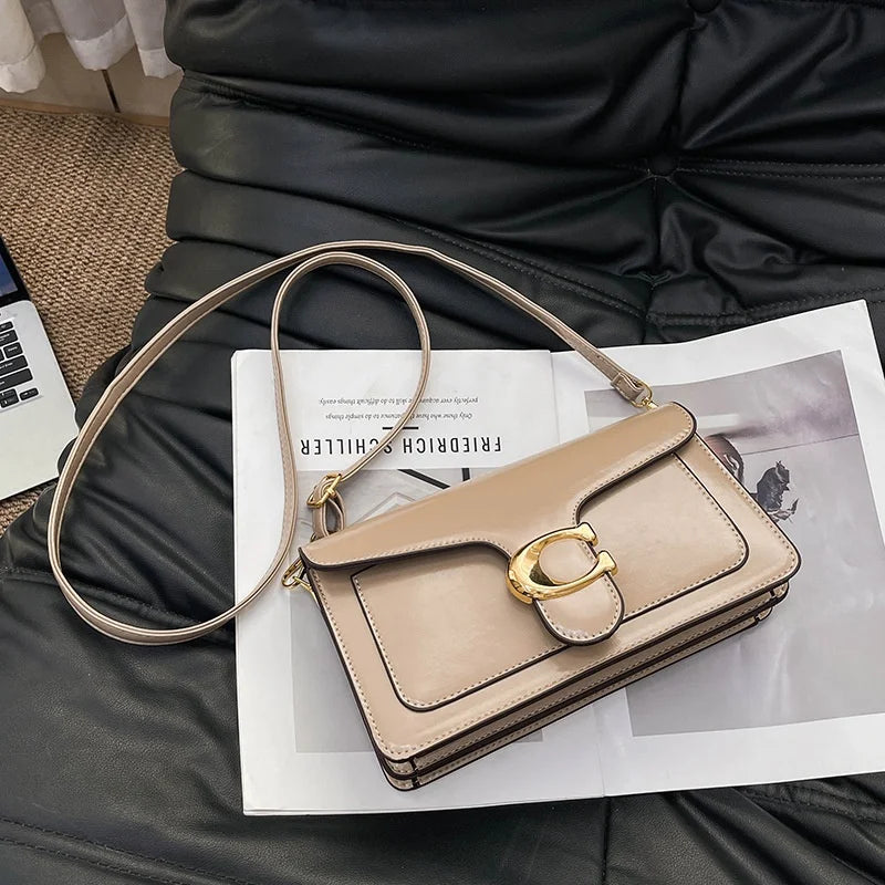 Double-Strap Small Square Crossbody Bag – Stylish Underarm Shoulder Purse For Women, Fashionable Classic Shoulder Bag 2026