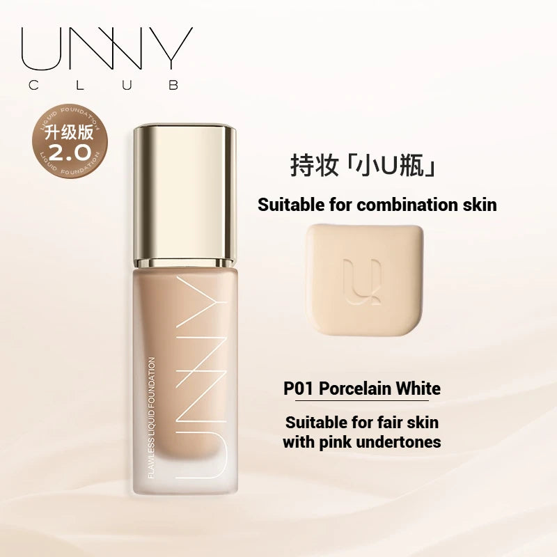 UNNY Liquid Foundation Concealer Matte Moisture Oil Control Long-lasting Full Coverage Dark Circle Face Base Makeup