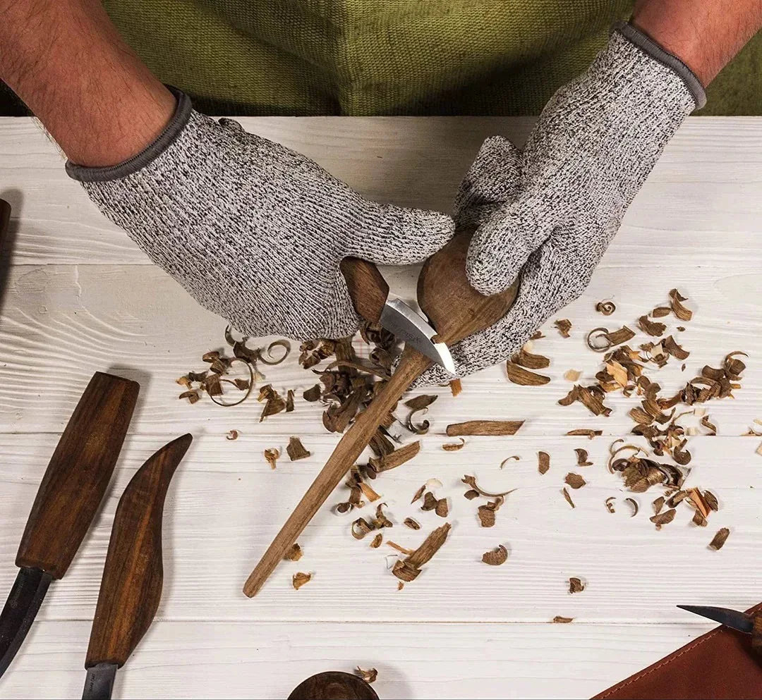 Woodworking Tools Professional Square Handle Woodcarving Vintage Leather Set 12 Pieces Furniture Detail Relief Project Essential