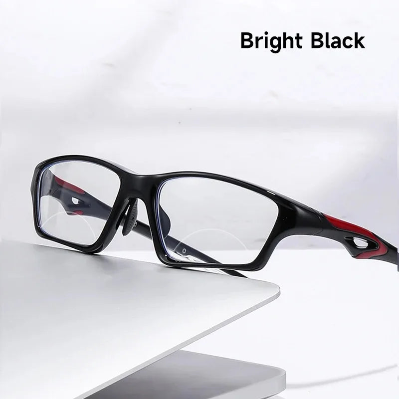 Multi Focal Color Changing Presbyopia Glasses, Sports Anti Slip Eyeglass Frames, Trendy Anti Blue Light Presbyopia Glasses