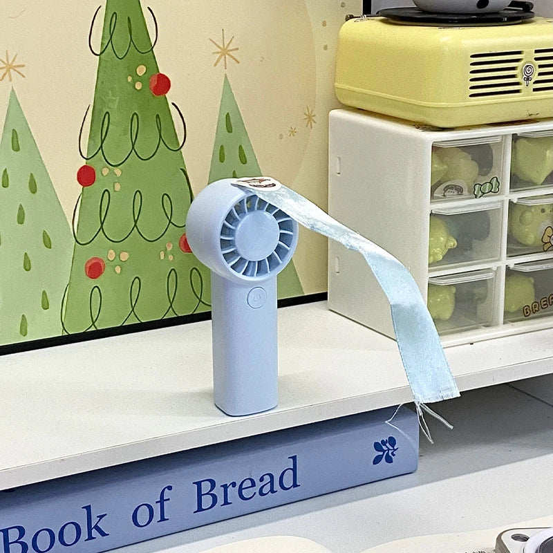 Mini Fans 3 Speed Adjustable Small Handheld Fan Type-C Rechargeable Build in 500mAh Battery for Office Camping Travel Outdoor