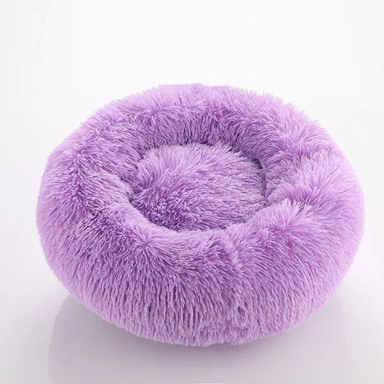 Home Plush Pet Nest Winter Cat Nest Dog Nest Warm Detachable and Washable Round Cat Nest Pet Bed Seasonal Universal Decoration