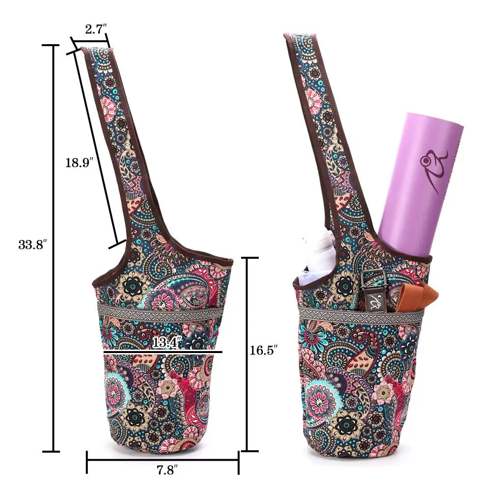 Yoga Mat Bag Women Gym Bag Tote Fitness Sports Large Capacity Travel Shoulder Bag Zipper Storage Bags Winter Ladies Wet Dry Pack