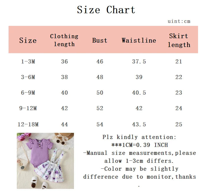 2Pcs/set of Baby Girl Flying Sleeve Top+Floral Suspender Skirt Fashionable Set for 0-18 Months Cute Baby girl Summer clothing
