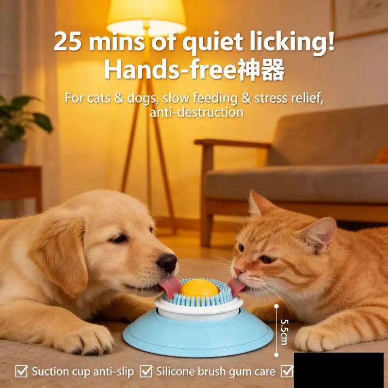 Pet Lick Feeder Bowl, Non-Slip Slow Feeder for Dogs Cats, Interactive Treat Toy for Oral Stimulation & Anxiety Relief