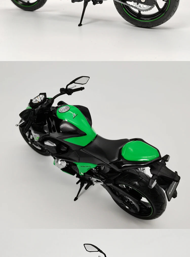 1/12 Kawasaki Ninja Z800 Alloy Racing Cross-country Motorcycle Model Simulation Metal Toy Street Motorcycle Model Childrens Gift