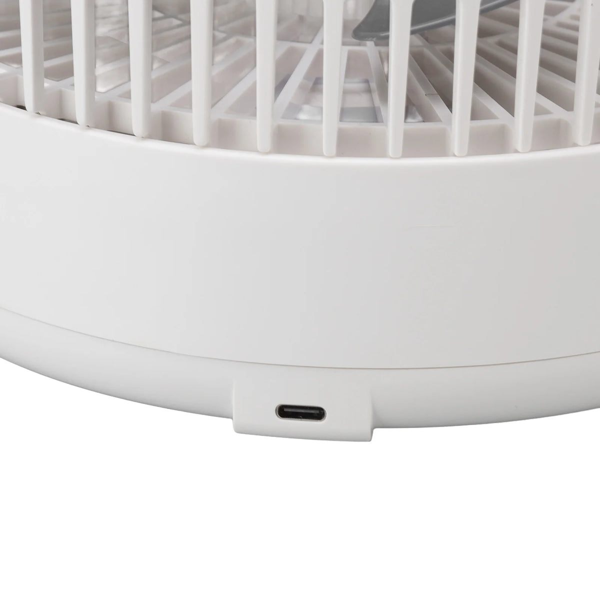 Folding Telescopic Fan 4 Speed USB Charging Remote Control Portable Desktop Floor Fan with Light for Home Travel
