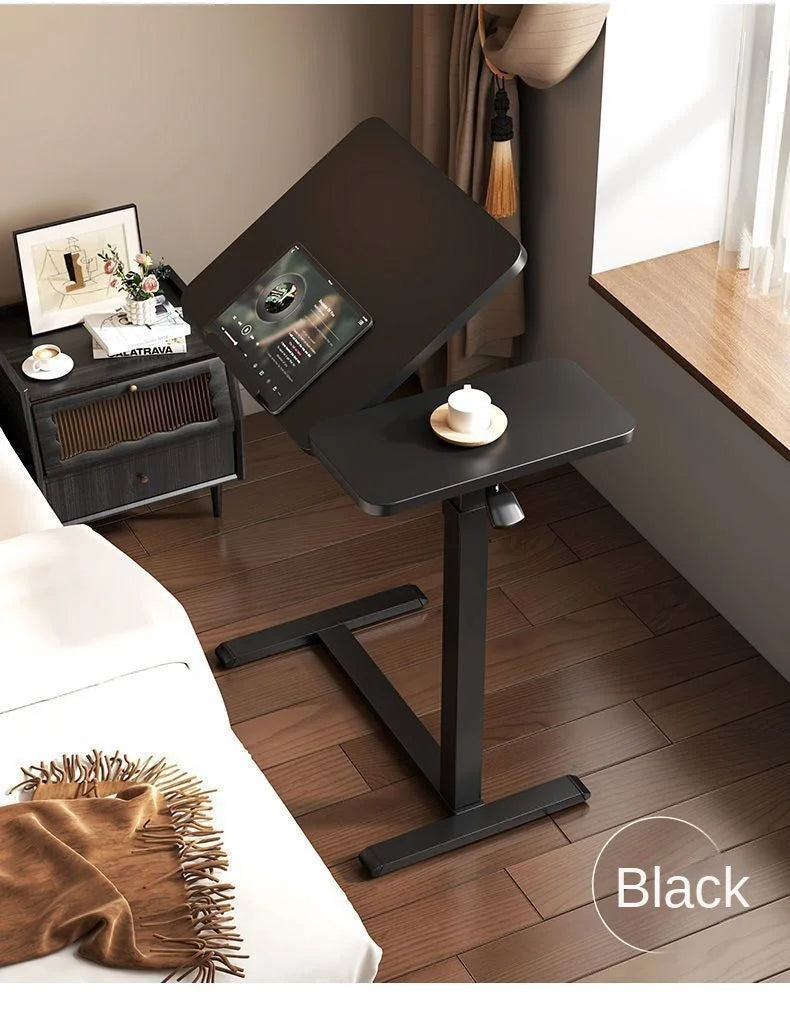 Folding bedside table pneumatic lift table mobile study table computer table office desk lazy dining table