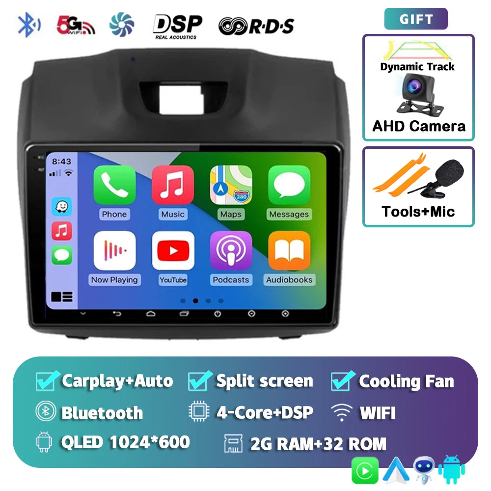 Android 15 Carplay For Chevrolet Holden S10 TRAILBLAZER COLORADO ISUZU DMAX GPS Car Radio Audio Multimedia Player Stereo Audio