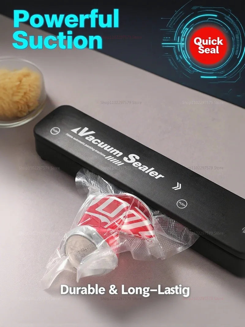 Vacuum sealer machine, with 2 modes, including vacuum seal bags, for food preservation, fruit sealing kitchen utensils