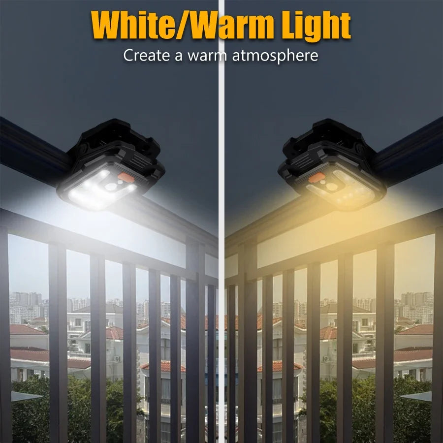 9900LM Solar Garden Outdoor Lights Clip Light Motion Sensor Waterproof Camping Lamp Rechargeable for Landscape Garden Decoration