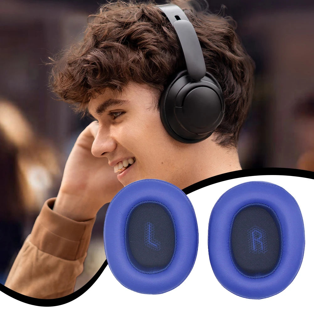 1 Pair Replacement Ear Cushions Covers Protein Leather Headphone Earpads Headset Ear Cushions for JBL E55BT Headset
