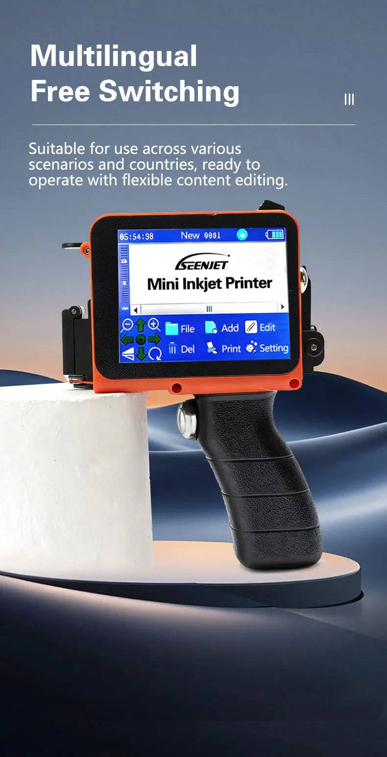 Mini Best Before Date Logo Code Printer Handheld Food Expiry Date Stamping Inkjet Machine QR Code Bottle Box
