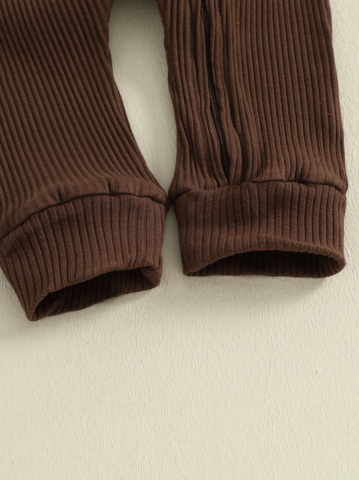 Infant Baby Boy Halloween Outfit Little Mandrake Jumpsuit Long Sleeve Ribbed Zipper Romper with Knit Hat Magic Baby Outfit