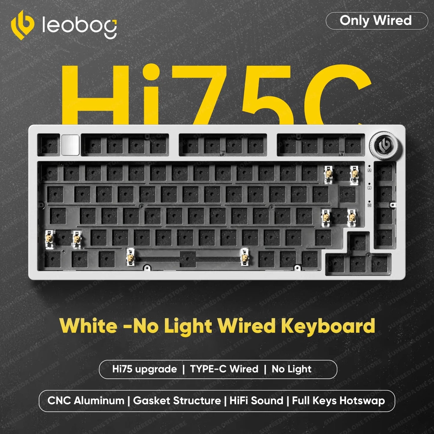 Leobog Hi75C Hi75 Hi75C Pro Aluminum Wireless Custom Mechanical Keyboard Kit Gaming Bluetooth 2.4G Wired Hotswap Gamer Keyboard