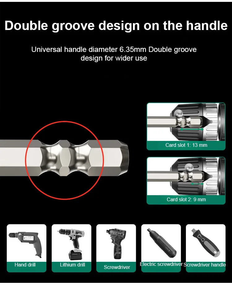 Impact Cross Bit Strong Magnetic Non-slip Hand Drill Screwdriver Tungsten Steel Super Hard Electric Screwdriver Head Set