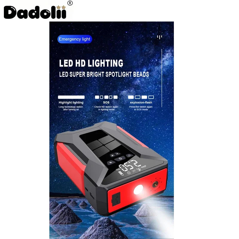 Car Jump Starter Starting Device Battery Power Bank 12V38000mAh Jumpstarter Auto Buster Emergency Booster Car Charger Jump Start
