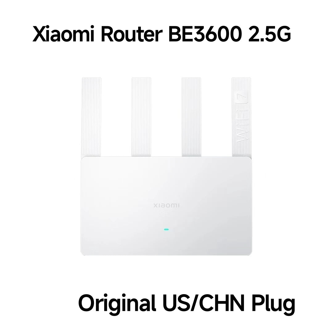 Original Xiaomi Router BE3600 New WiFi7 2.5G Ethernet Port 3600 Mbps Ultra Fast NetworkSpeed Work with Mi Home APP For Home