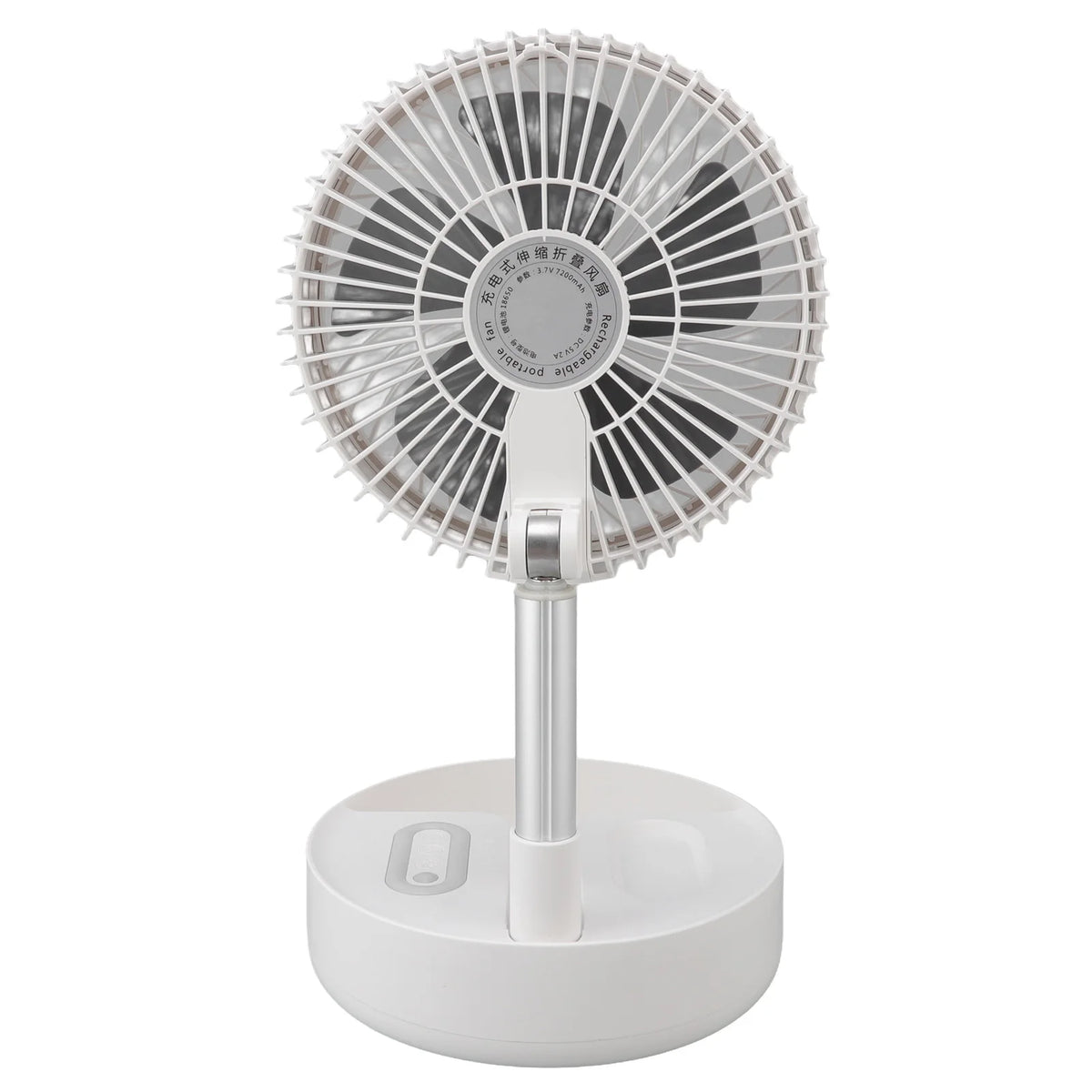Folding Telescopic Fan 4 Speed USB Charging Remote Control Portable Desktop Floor Fan with Light for Home Travel