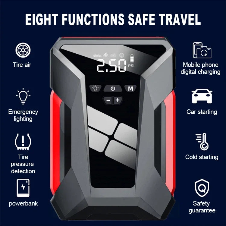 Car Jump Starter Starting Device Battery Power Bank 12V38000mAh Jumpstarter Auto Buster Emergency Booster Car Charger Jump Start