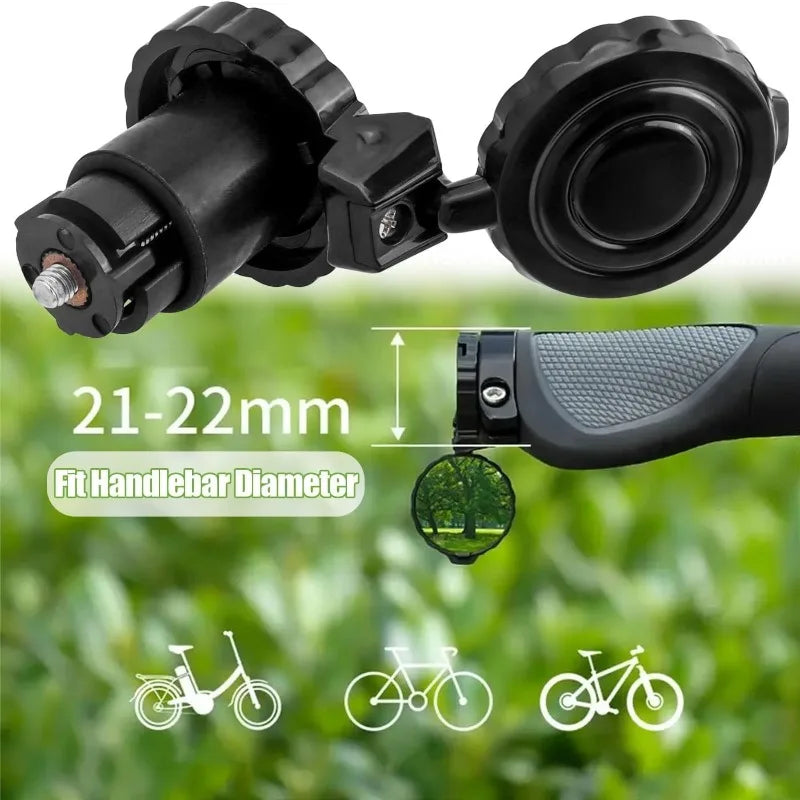 Bicycle Mini Handlebar Rearview Mirror Adjustable Rotate Clear Cycling Convex View Mirrors for MTB Road Bike Accessories