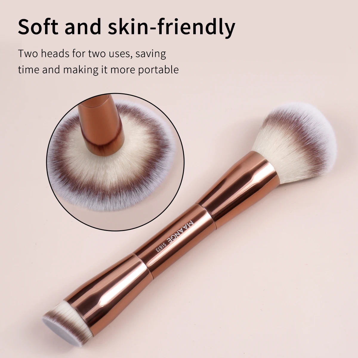 MAANGE Professional Makeup Brush Set Double Head Foundation Powder Concealer Blush Makeup Brush Soft Fiber Hair Cosmetic Beauty