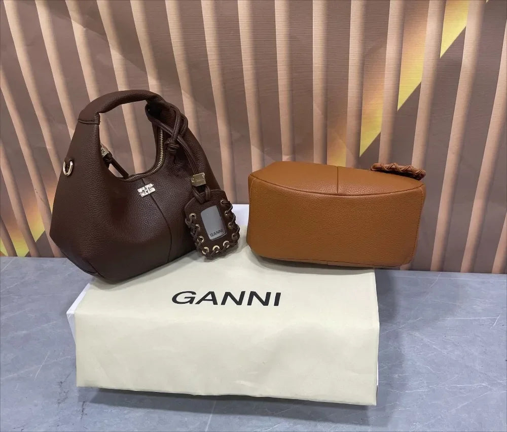 Luxury Mini Hobo Bag Women Vintage Leather Handbag Detachable Strap Commute Shoulder Purse Y2K Fashion Designer Crossbody Bag