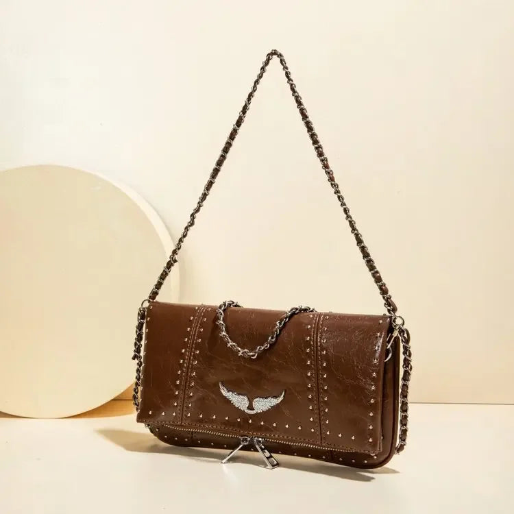 2026 Commuter Crossbody Diaper Bag Women's Luxury Leather Tote Vintage Minimalist Designer Large Capacity Elegant Durable