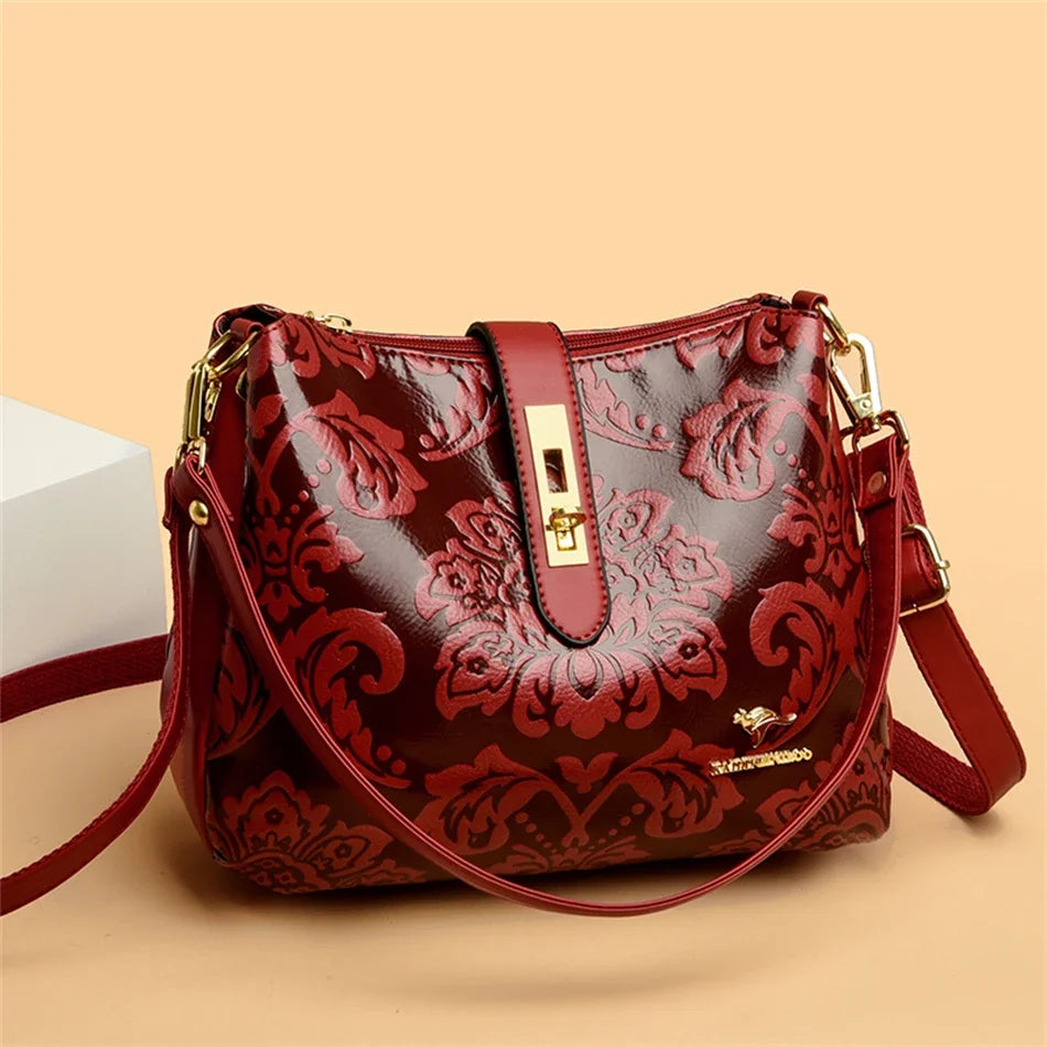 3 Layers Women 2024 Luxury Handbags Women Bags Designer Casual Shoulder Bags High Quality Leather Crossbody Bags for Female