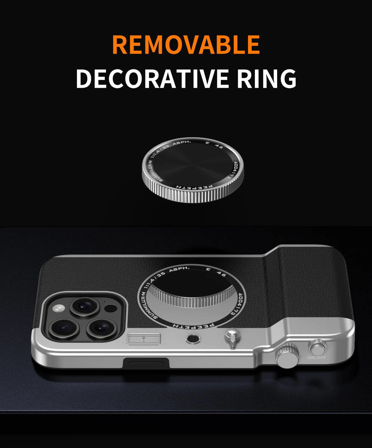 Retro Magnetic Multifunctional Camera Phone For 16 15 14 13 12 11 Pro Cosmetic Mirror Shockproof Cover