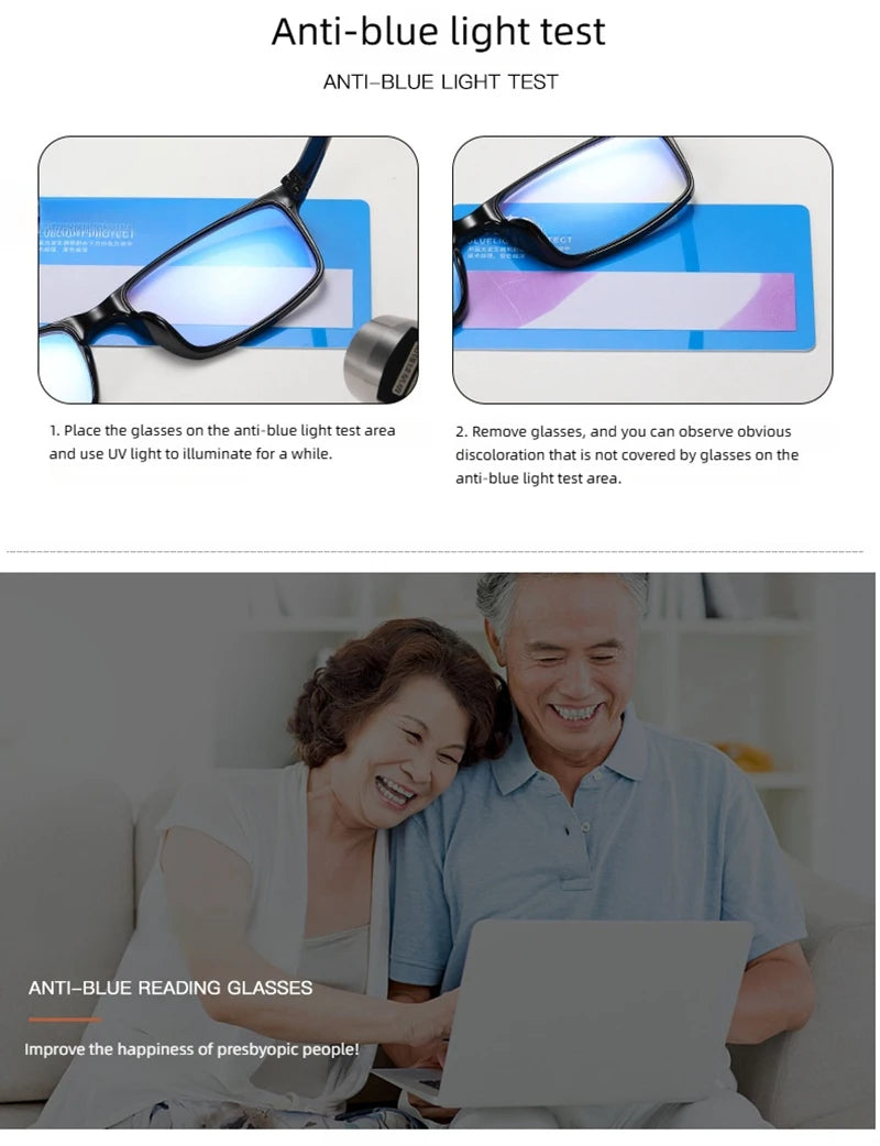 Presbyopia Glasses Men Women Automatic Zoom Reading Glasses Anti Blue Light Intelligent Progressive Eyeglasses