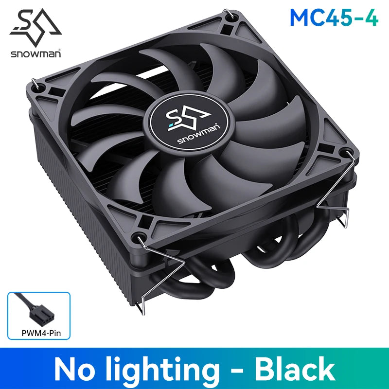 SNOWMAN MC45-4 ITX CPU Cooler Air 4 heat pipes cooling PC heat sink ARGB Fans PWM Intel LGA1851 1700 1200 1151 X99 2011 AM5 AM4