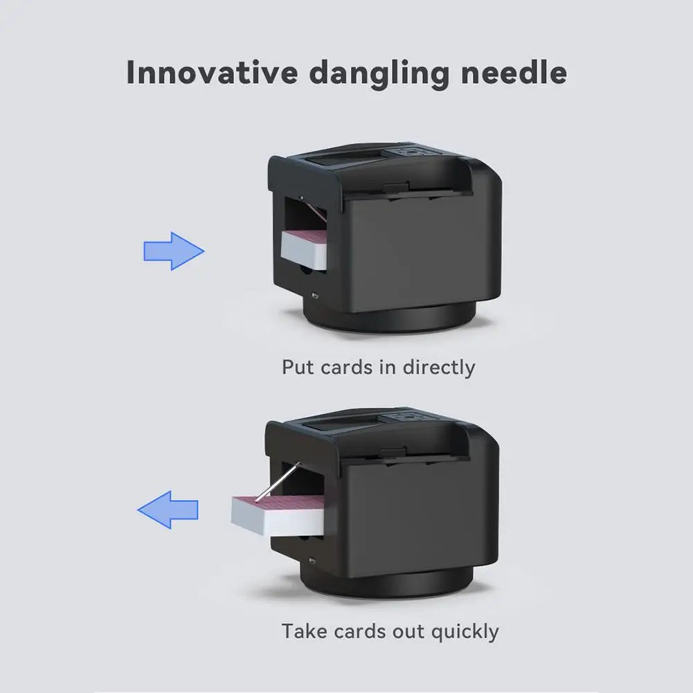Automatic Card Dealer Machine 360° Rotating Card Shuffler Dealer 5200mAh USB Rechargeable Casino Playing Card for Texas Hold'em