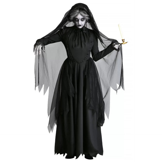 Halloween Costumes Cosplay Costumes Ghost Bride Witch Vampire Performance Game Clothes Women Dress Scary Demon Medieval Cloak