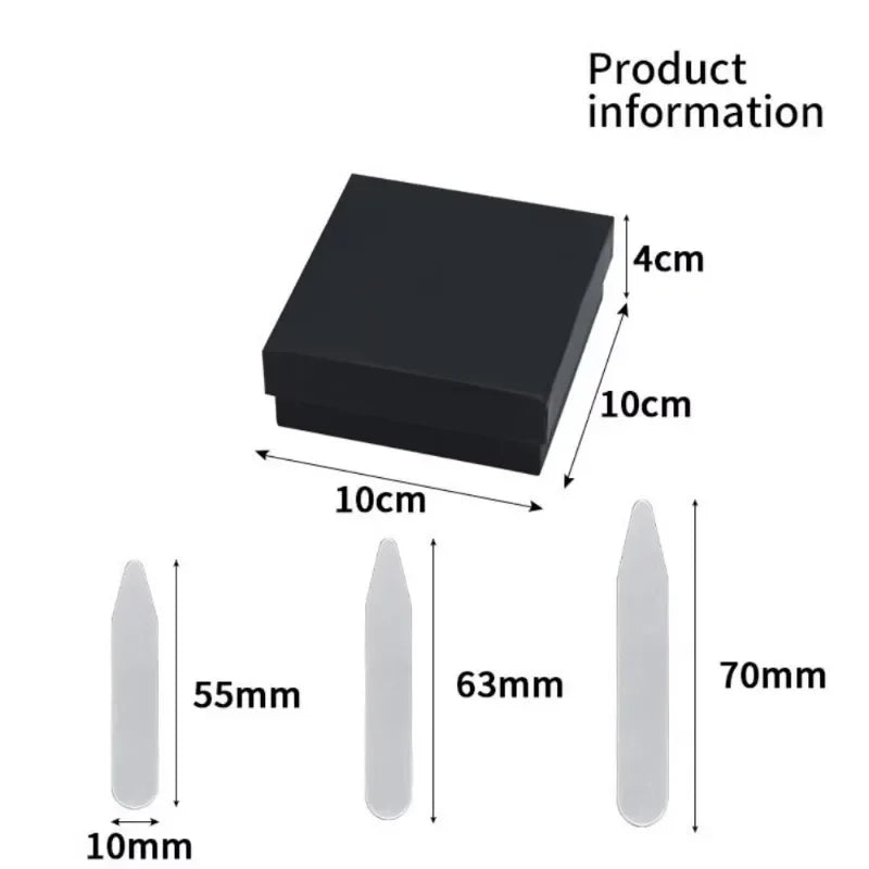 [6Pcs] Stainless Steel Collar Stiffeners with 6 Magnets, Magnetic Collar Stays Metal Shirt Collar Stiffeners with Box for Men