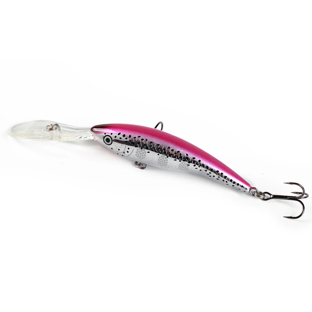 FM33 Deep Tail Dancer Hard Bait 75mm 10g  90mm 14.3g 105mm 23g Deep Diving Minnow Lure Wobbler Bass Pike