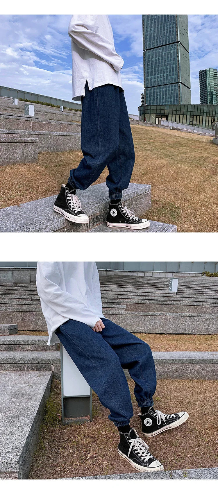 Jeans men Jeans Man Loose Joggers Streetwear Harem Jeans Cargo Pants Ankle-Length Denim Trousers denim pants joggers men