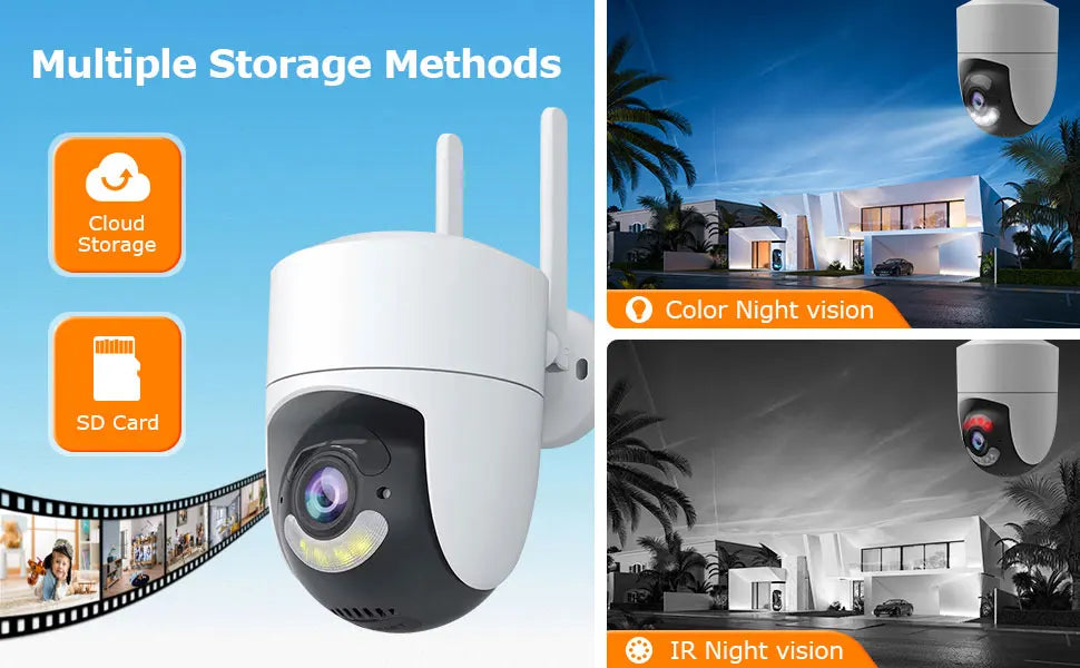 6MP Tuya Smart 5G WIFI Camera Outdoor Indoor Security Home PTZ Camera Auto Tracking Color Night Vision Wireless Surveillance Cam